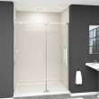 Semi-frameless pivot shower door with smooth glass texture 56-in to 60-in W x 76-in H