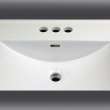 TL-1734-01 Juliette 49-in x 22-in Vitreous China Vanity Top with Integrated Sink and 4-in Centerset Faucet Holes, White
