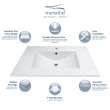 Juliette 49-in Vitreous China with Integrated Sink