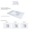 Juliette 49-in Vitreous China with Integrated Sink