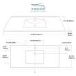 TL-1734-01 Juliette 49-in x 22-in Vitreous China Vanity Top with Integrated Sink and 4-in Centerset Faucet Holes, White