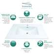 TL-1734-01 Juliette 49-in x 22-in Vitreous China Vanity Top with Integrated Sink and 4-in Centerset Faucet Holes, White