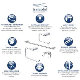 KA-MDX-4-PC-M Maddox 4-Piece Bathroom Accessory Kit Including a robe hook, a toilet paper holder, a towel ring, and a 24-in towel bar, in Polished Chrome