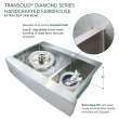 KKM-DTDOF362510 Diamond Sink Kit with Farmhouse Style 60/40 Double Bowls, Magnetic Accessory Kit and Drain Kit