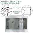 KKM-DTDOF362510 Diamond Sink Kit with Farmhouse Style 60/40 Double Bowls, Magnetic Accessory Kit and Drain Kit