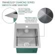 KKM-DTSB151710-M Diamond Sink Kit with Single Bowl, Micro Dual Mount Installation, Magnetic Accessories Kit, and Drain Kit