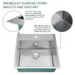 Diamond KKM-DTSB232210 Diamond Sink Kit with Single Bowl, Micro Dual Mount Installation, Magnetic Accessories Kit, and Drain Kit