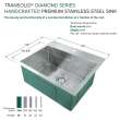 Diamond Sink Kit with Single Bowl, Micro Dual Mount Installation, Magnetic Accessories Kit, and Drain Kit