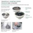 Diamond Sink Kit with Single Bowl, Micro Dual Mount Installation, Magnetic Accessories Kit, and Drain Kit