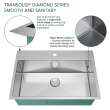 Diamond Sink Kit with Single Bowl, Micro Dual Mount Installation, with Magnetic Accessories Kit, and Drain Kit
