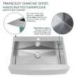 KKM-DTSSF362510-5 Diamond Sink Kit with Farmhouse Style Super Single Bowl, 5 Pre-Drilled Holes, Magnetic Accessory Kit and Drain Kit