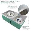 Diamond Sink Kit with 60/40 Double Bowls, Undermount Installation, Magnetic Accessories Kit, and Drain Kit