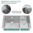 Diamond KKM-DUDO361910 Diamond Sink Kit with 60/40 Double Bowls, Undermount Installation, Magnetic Accessories Kit, and Drain Kit