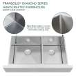 KKM-DUDOF362010 Diamond Sink Kit with Farmhouse Style 60/40 Double Bowls, Magnetic Accessories Kit, and Drain Kit