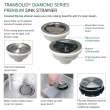 KKM-DUDOF362010 Diamond Sink Kit with Farmhouse Style 60/40 Double Bowls, Magnetic Accessories Kit, and Drain Kit