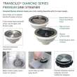 Diamond Titan Sink Kit with 60/40 Double Bowls, Undermount Installation, Magnetic Accessories Kit, and Drain Kit