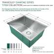 Diamond Titan Sink Kit with Single Bowl, Undermount Installation, Magnetic Accessories Kit, and Drain Kit