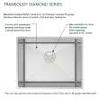 Diamond Titan Sink Kit with Single Bowl, Undermount Installation, Magnetic Accessories Kit, and Drain Kit