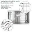 Diamond Sink Kit with Single Bowl, Undermount Installation, Magnetic Accessories Kit, and Drain Kit