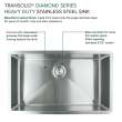 Diamond Sink Kit with Super Single Bowl,  Undermount Installation, Magnetic Accessories Kit, and Drain Kit
