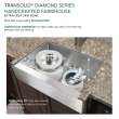 Diamond KKM-DUSSF302010 Diamond Sink Kit with Farmhouse Style Single Bowl, Magnetic Accessories Kit, and Drain Kit