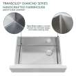Diamond KKM-DUSSF302010 Diamond Sink Kit with Farmhouse Style Single Bowl, Magnetic Accessories Kit, and Drain Kit