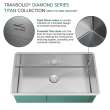 Diamond Titan Sink Kit with Super Single Bowl, Undermount Installation, Magnetic Accessories Kit, and Drain Kit