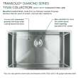 Diamond Titan Sink Kit with Super Single Bowl, Undermount Installation, Magnetic Accessories Kit, and Drain Kit