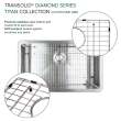 Diamond Titan Sink Kit with Super Single Bowl, Undermount Installation, Magnetic Accessories Kit, and Drain Kit