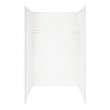 Solid Surface/Clear Glass 48-in x 72-in Alcove Shower Wall, Base, and Door Kit