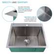 LSA1-252212-BS 25-in x 22-in x 12-in Stainless Steel Dual-Mount Laundry/Utility Sink Kit with Accessories