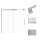 MBDT606008C-J-BS Madeline 56-60-in W x 60-in H Frameless Sliding Door with Fixed Panel in Brushed Stainless with Clear Glass