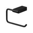 4-Piece Bathroom Accessory Kit Including a robe hook, a toilet paper holder, a towel ring, and a 24-in towel bar, in Black