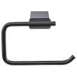 4-Piece Bathroom Accessory Kit Including a robe hook, a toilet paper holder, a towel ring, and a 24-in towel bar, in Black