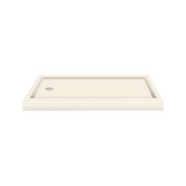 60 x 32 Solid Surface Shower Base with Left Hand Drain in Biscuit