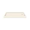 60 x 32 Solid Surface Shower Base with Right Hand Drain in Biscuit