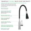 Kitchen/Laundry Faucet with Dual Spray, Flex Neck, 1.8 GPM, and Garden Hose Adapter in Brushed Nickle/Matte Black