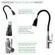 Kitchen/Laundry Faucet with Dual Spray, Flex Neck, 1.8 GPM, and Garden Hose Adapter in Brushed Nickle/Matte Black