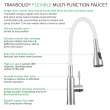 Kitchen/Laundry Faucet with Dual Spray, Flex Neck, 1.8 GPM, and Garden Hose Adapter in White