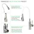 Kitchen/Laundry Faucet with Dual Spray, Flex Neck, 1.8 GPM, and Garden Hose Adapter in White