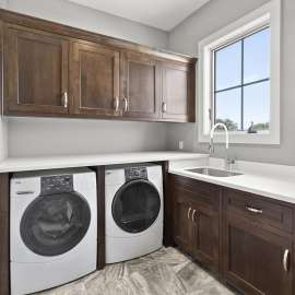 Kitchen/Laundry Faucet with Dual Spray, Flex Neck, 1.8 GPM, and Garden Hose Adapter in White