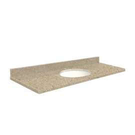 Q6122 Nouveau 61-in x 22-in Quartz Single Bowl Vanity Top With Eased Edge