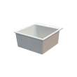 22-1/2in x 20in silQ Granite Single Bowl Kitchen Sink with 1 Faucet Hole