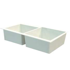 33in x 18in silQ Granite Offset Double Bowl Kitchen Sink