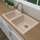 33-in x 18-in x 9-in silQ Granite Kitchen Sink with 1-3/4 Double bowls, Undermount Installation, in Cafe Latte
