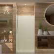 36-in x 36-in x 72-in Solid Surface Shower Wall Trimmable Surround in Biscuit