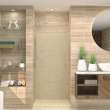 36-in x 36-in x 72-in Solid Surface Shower Wall Trimmable Surround in Almond Sky