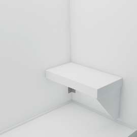RSSK2412-01-M Studio Transolid Studio Rectangular Shower Seat in White