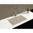 31.75-in x 19.25-in x 9.5-in silQ Granite Kitchen Sink with 1-3/4 J-Shaped Double bowls, Undermount Installation, in Cafe Latte