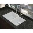 31.75-in x 20.75-in x 9.5-in silQ Granite Kitchen Sink with 1-3/4 Offset Double bowls, Undermount Installation, in White